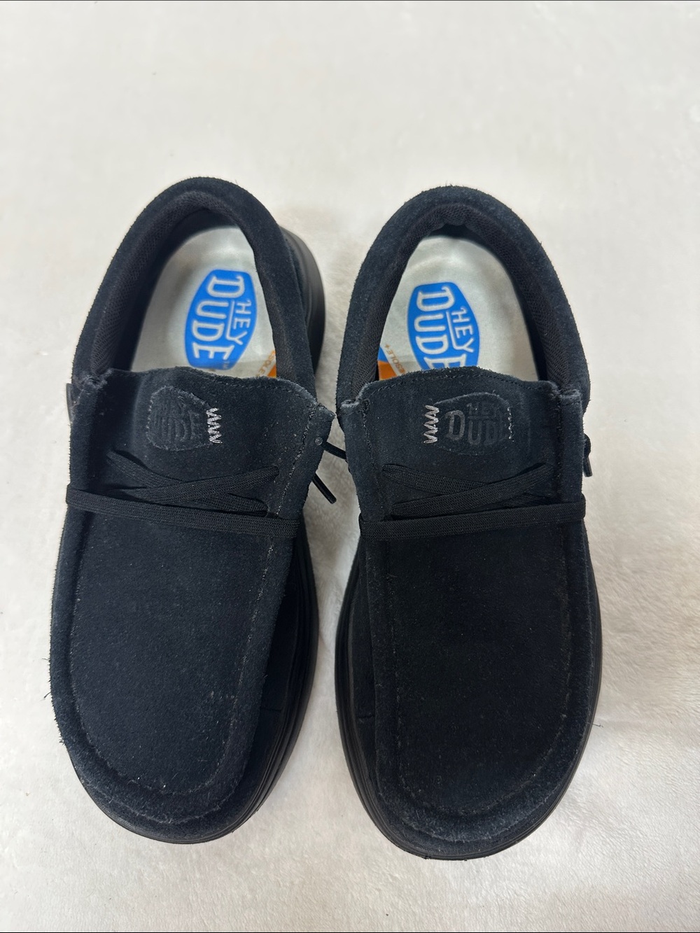Hey Dude Kids Black Slip-On Moccasins
